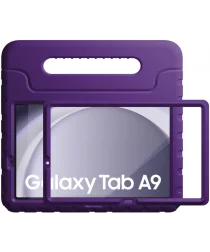 HappyCase Candy+ Samsung Tab A9 Kinder Hoes met Screenprotector Paars