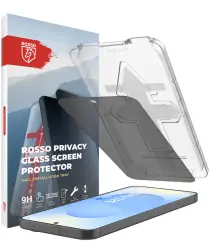 Rosso Samsung Galaxy S25 Privacy Glass met Installatietray Dust Removal