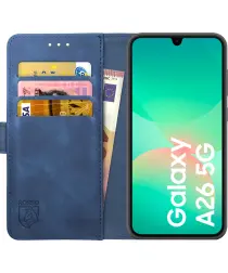 Rosso Element Samsung Galaxy A26 Hoesje Book Case Wallet Zwart