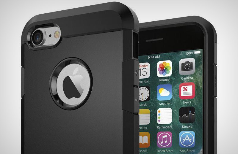 Spigen Tough Armor Case Apple iPhone 8 Black Backcover hoesje