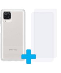 Origineel Samsung Galaxy A12 Soft Clear Cover met Rosso Display Folies