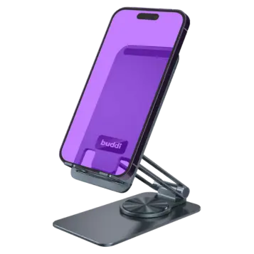 zwarte telefoon standaard