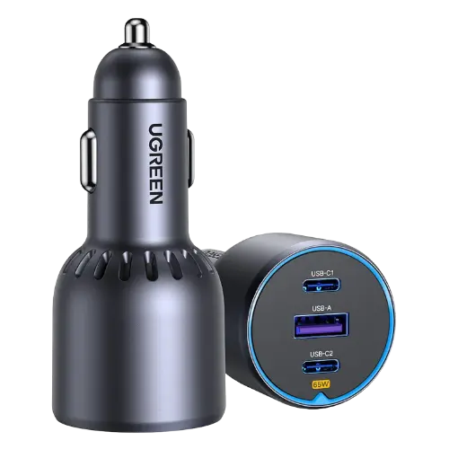 Multiport autolader met meerdere USB-C en USB-A poorten