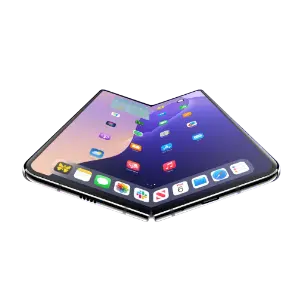 iPad 2026 Fold Een afbeelding waarop het verwachte design van de nieuwe foldable iPad 2026 te zien is