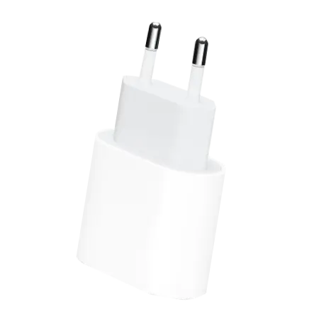 Een afbeelding waarop een iPhone 17 snellader te zien is