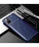 Samsung Galaxy M51 Hoesje TPU Carbon Fiber Blauw