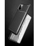 Samsung Galaxy M51 Hoesje TPU Carbon Fiber Bruin