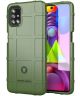 Samsung Galaxy M51 Hoesje Rugged Shield Back Cover Groen