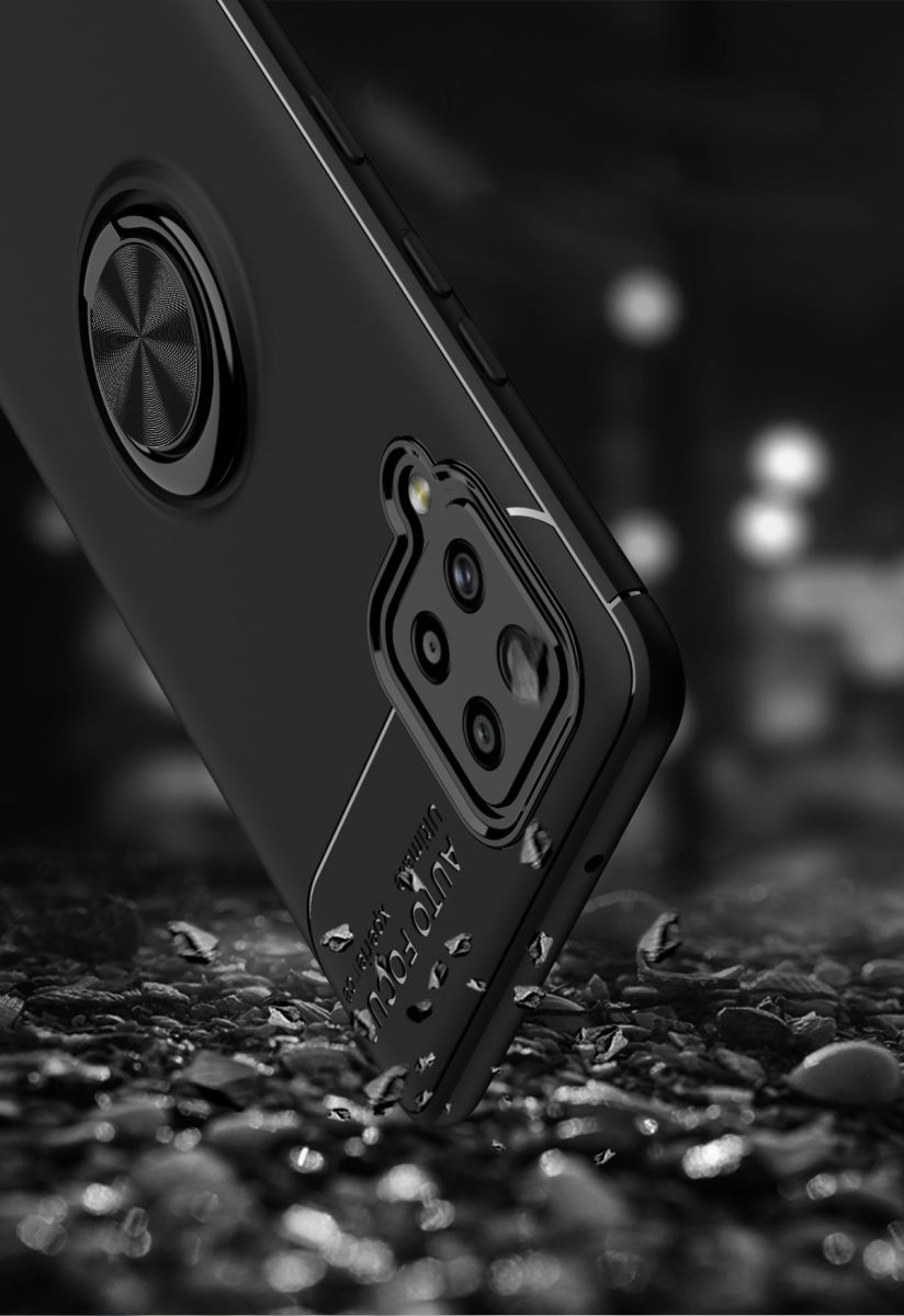 Samsung Galaxy A42 Hoesje met Ring Magneet Kickstand Zwart afbeelding 9