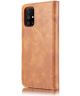 DG Ming Samsung Galaxy M51 Hoesje 2-in-1 Book Case en Back Cover Bruin