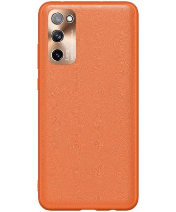 Samsung Galaxy S20 FE Hoesje Back Cover Oranje Hoesjes