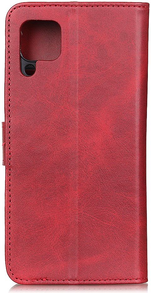 Samsung Galaxy A12 Hoesje Wallet Stand Kunst Leer Rood afbeelding 5