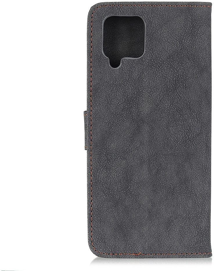Samsung Galaxy A12 Hoesje Portemonnee met Drukknoop Sluiting Zwart afbeelding 7