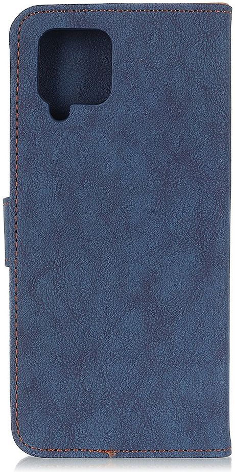 Samsung Galaxy A12 Hoesje Portemonnee met Drukknoop Sluiting Blauw afbeelding 7