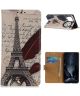 Samsung Galaxy A12 Portemonnee Hoesje Eiffeltoren Print