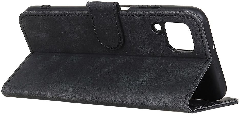 Samsung Galaxy A12 Vintage Book Case Hoesje Wallet Zwart afbeelding 6