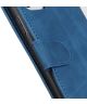 Samsung Galaxy A12 Vintage Book Case Hoesje Wallet Blauw