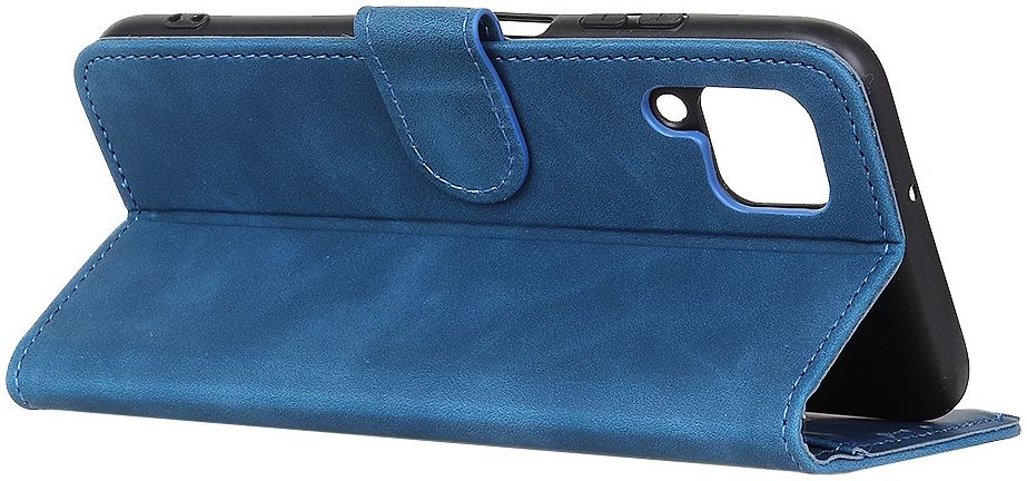 Samsung Galaxy A12 Vintage Book Case Hoesje Wallet Blauw afbeelding 5