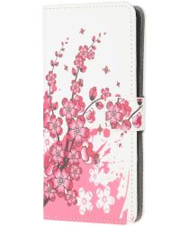 Samsung Galaxy A12 Portemonnee Hoesje Bloemen Print