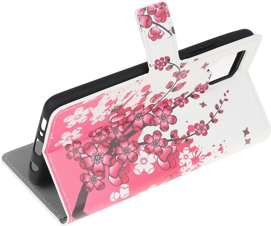 Samsung Galaxy A12 Portemonnee Hoesje Bloemen  Print afbeelding 4
