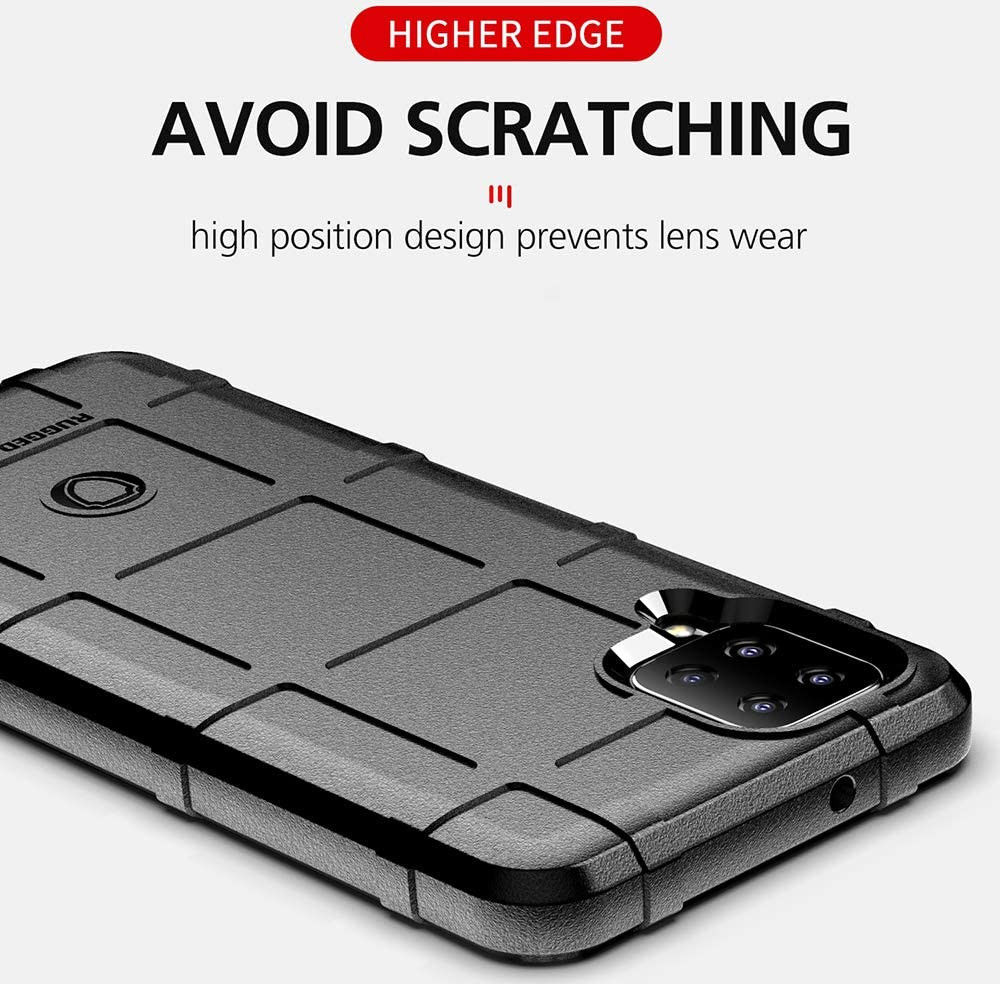 Samsung Galaxy A12 Hoesje Shock Proof Rugged Shield Zwart afbeelding 4