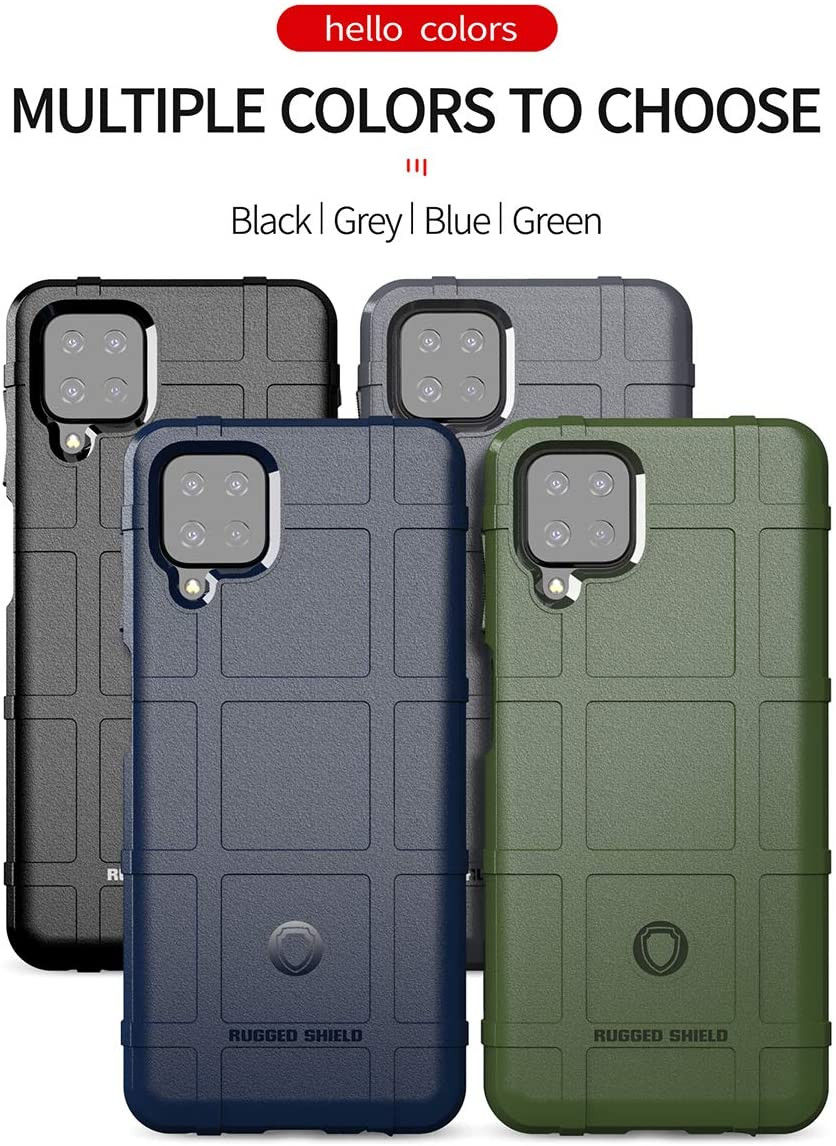 Samsung Galaxy A12 Hoesje Shock Proof Rugged Shield Zwart afbeelding 8