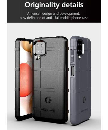 Samsung Galaxy A12 Hoesje Shock Proof Rugged Shield Blauw afbeelding 4