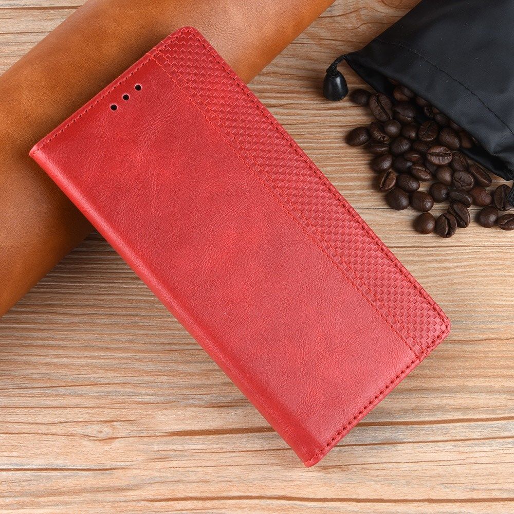 Sony Xperia 5 II Hoesje Retro Portemonnee Book Case Rood afbeelding 10