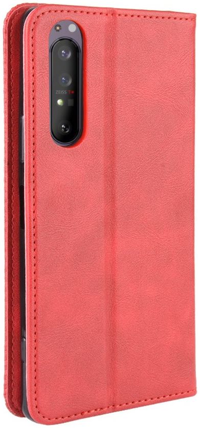 Sony Xperia 5 II Hoesje Retro Portemonnee Book Case Rood afbeelding 8