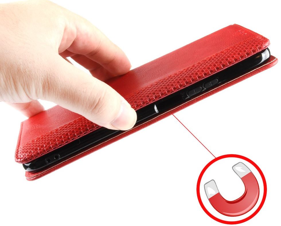 Sony Xperia 5 II Hoesje Retro Portemonnee Book Case Rood afbeelding 9