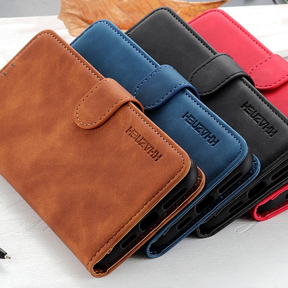 LG K42 Vintage Book Case Hoesje Wallet Zwart afbeelding 5