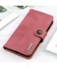 LG K42 Hoesje Retro Wallet Book Case Roze