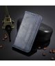 LG K42 Hoesje Retro Portemonnee Book Case Blauw