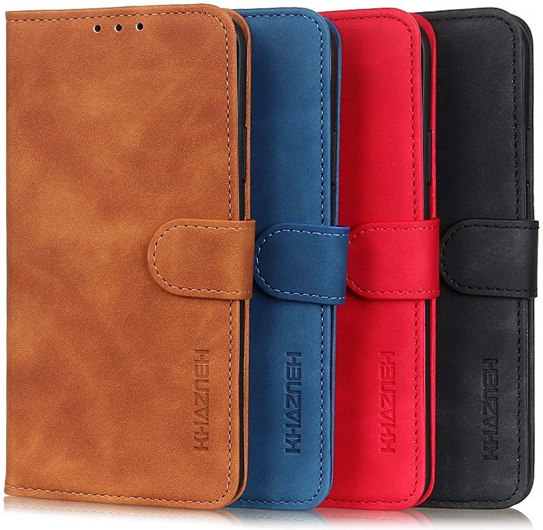 LG K52 Vintage Book Case Hoesje Wallet Zwart afbeelding 3