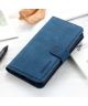 LG K52 Vintage Book Case Hoesje Wallet Blauw
