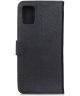LG K52 Hoesje Retro Wallet Book Case Zwart