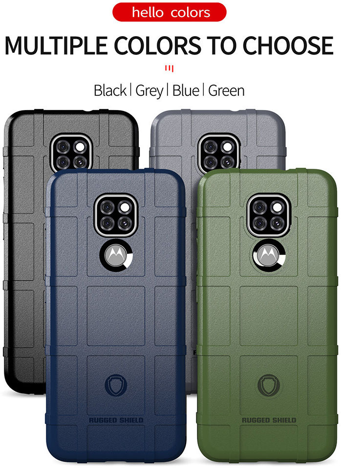 Motorola Moto G9 Play / E7 Plus Hoesje Shock Proof Rugged Shield Zwart afbeelding 5