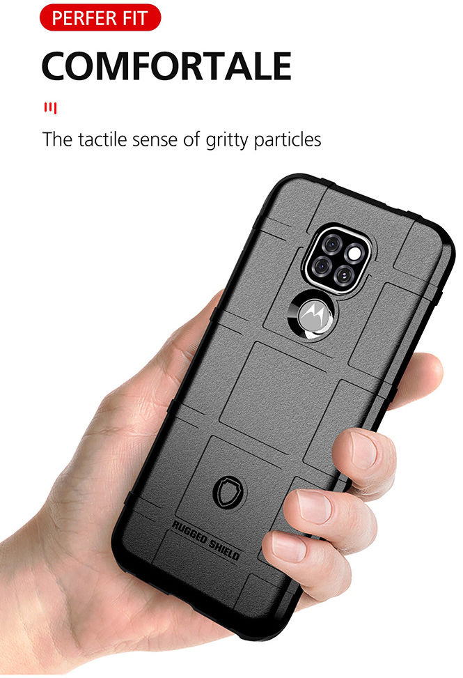 Motorola Moto G9 Play / E7 Plus Hoesje Shock Proof Rugged Shield Zwart afbeelding 9
