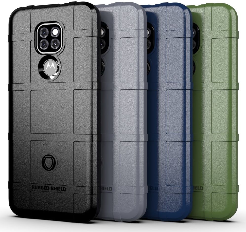 Motorola Moto G9 Play / E7 Plus Hoesje Shock Proof Rugged Shield Zwart afbeelding 2