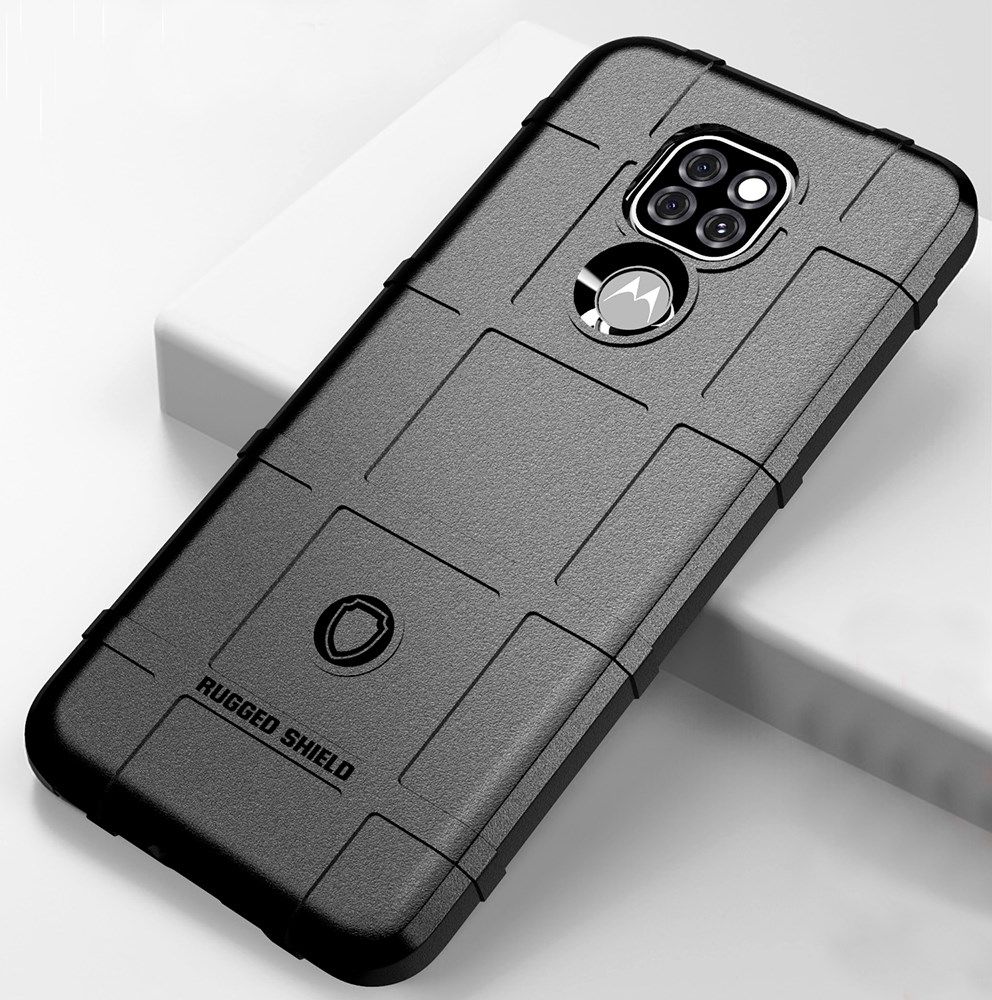 Motorola Moto G9 Play / E7 Plus Hoesje Shock Proof Rugged Shield Zwart afbeelding 3