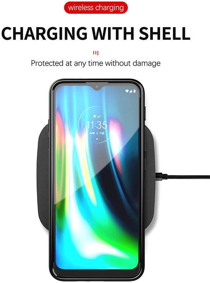 Motorola Moto G9 Play / E7 Plus Hoesje Twill Thunder Back Cover Zwart afbeelding 5