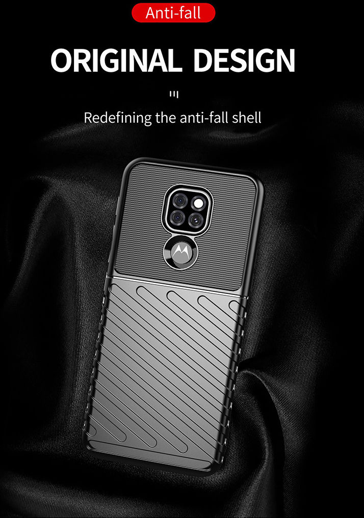 Motorola Moto G9 Play / E7 Plus Hoesje Twill Thunder Back Cover Zwart afbeelding 7