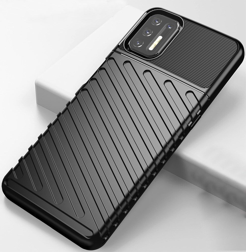 Motorola Moto G9 Plus Hoesje TPU Thunder Design Zwart afbeelding 3