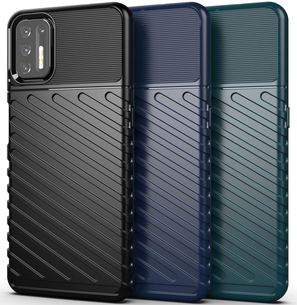 Motorola Moto G9 Plus Hoesje TPU Thunder Design Zwart afbeelding 4