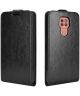 Motorola Moto G9 Play Hoesje Verticale Flip Case Zwart