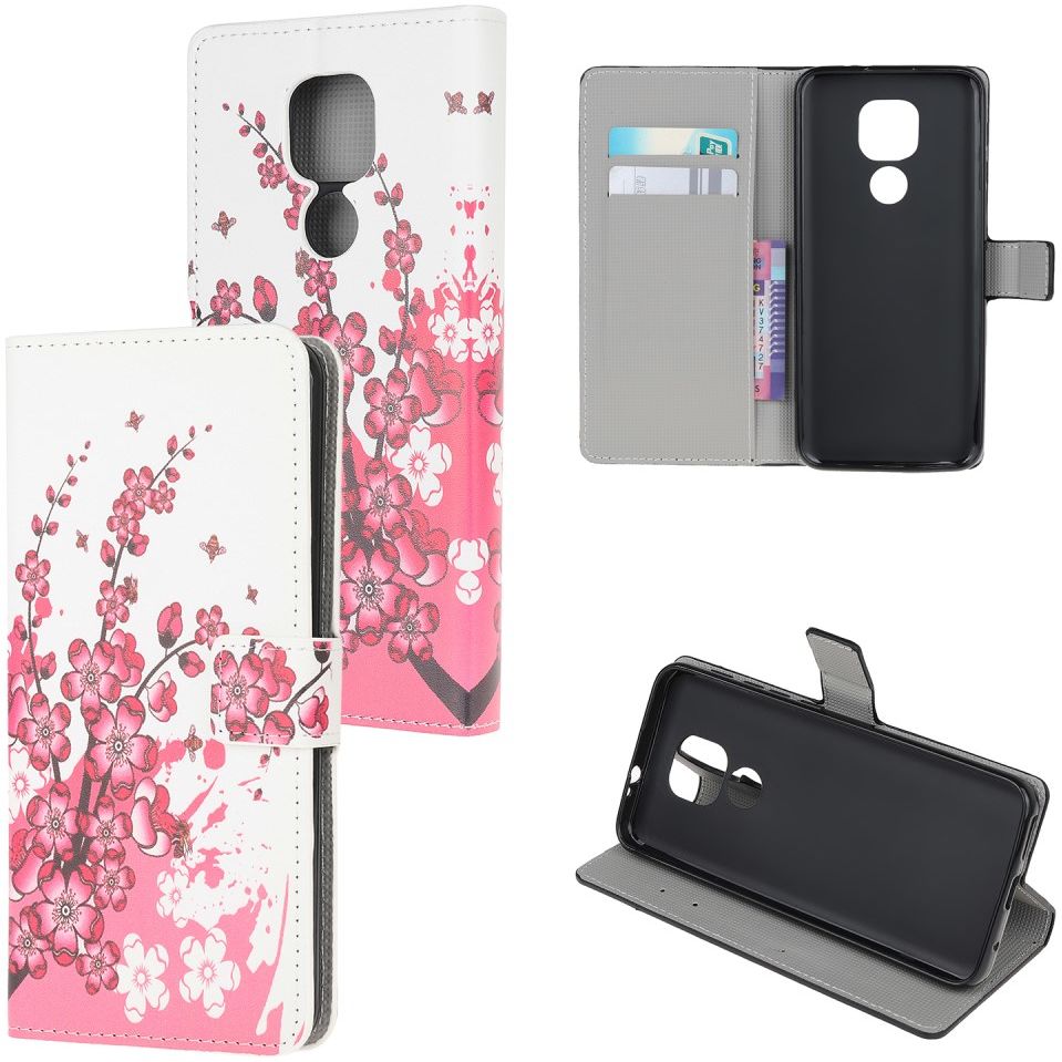Motorola Moto G9 Play / Moto E7 Plus Hoesje met Bloemen Print afbeelding 6