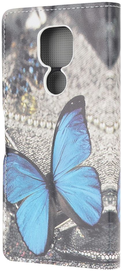Motorola Moto G9 Play / Moto E7 Plus Hoesje met Blauwe Vlinder Print afbeelding 2