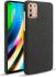 Motorola Moto G9 Plus Stof Hard Back Cover Zwart afbeelding 1
