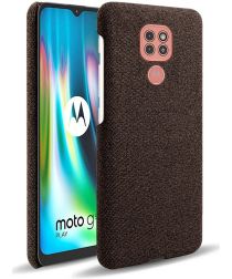 Motorola Moto G9 Play Stof Hard Back Cover Coffee