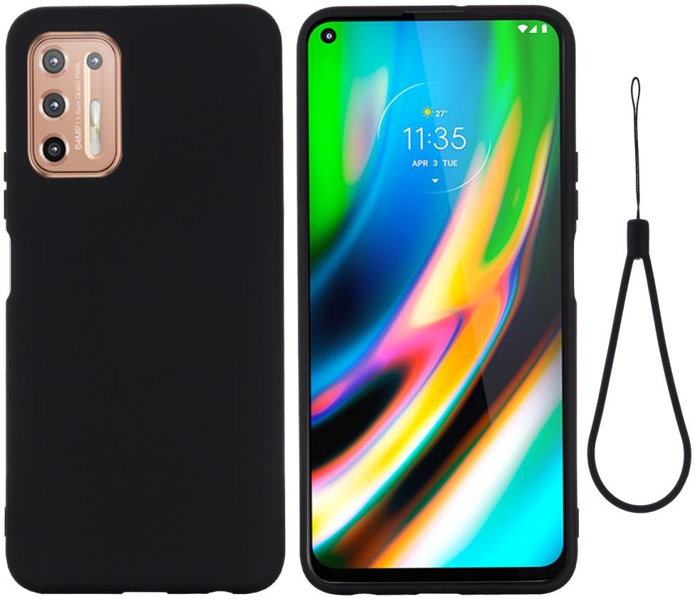 Motorola Moto G9 Plus Siliconen Back Cover Zwart afbeelding 1